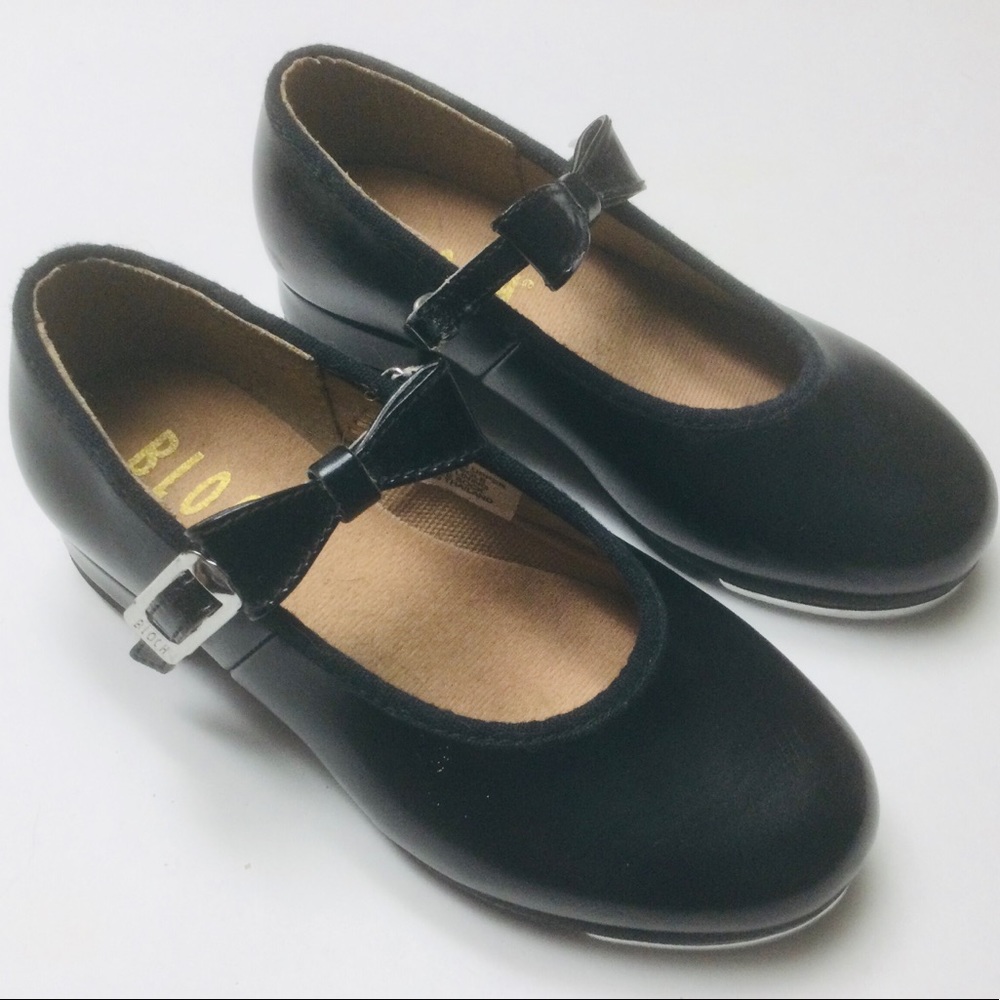 BLOCH - YOUNG GIRLS - BLACK - SIZE 9.5 - BLACK - MARY JANE - TAP DANCE SHOES